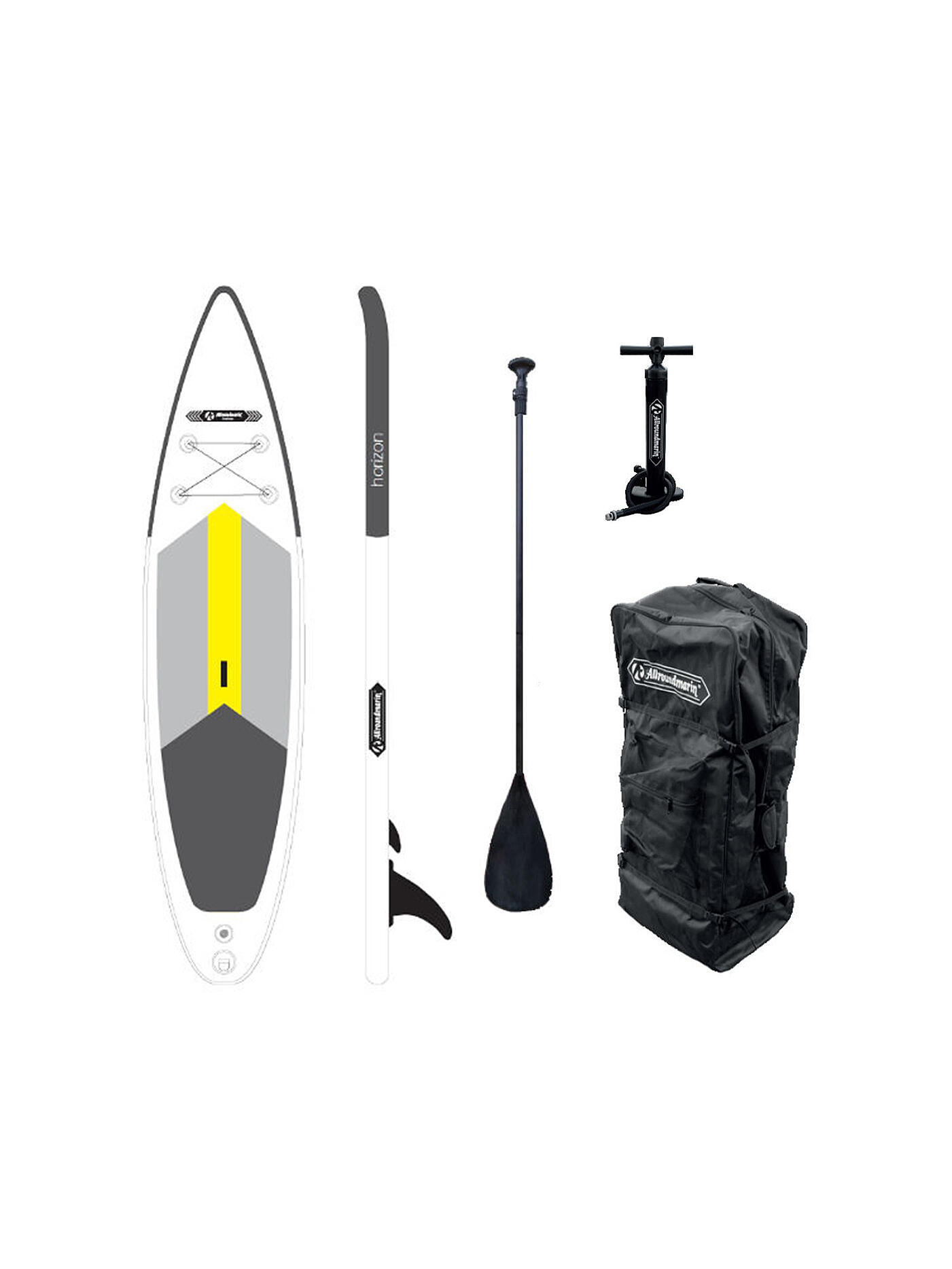 Allroundmarin SUP Stand up Paddle Board HORZION 350 Yellow SET