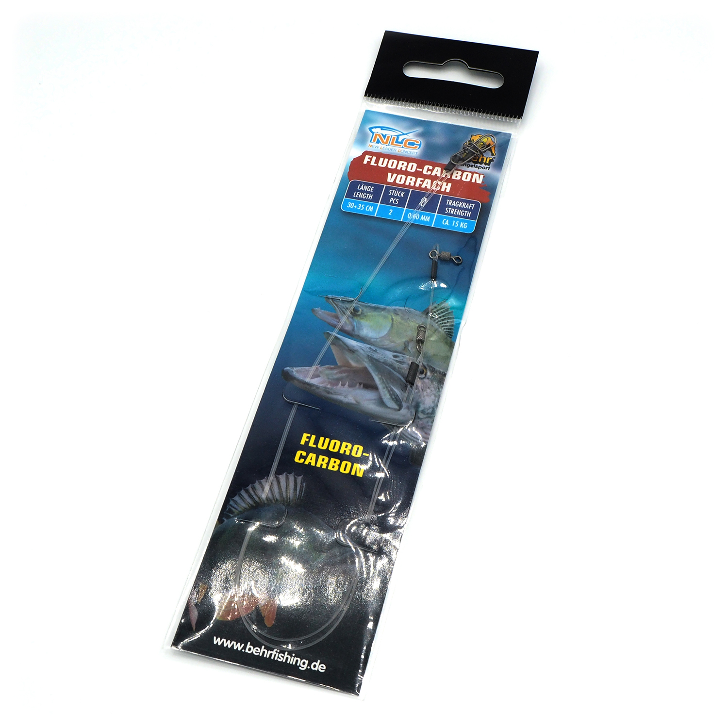 Behr NLC Fluorocarbon Vorfach 2 Stück 30 und 35cm 15kg Invisible