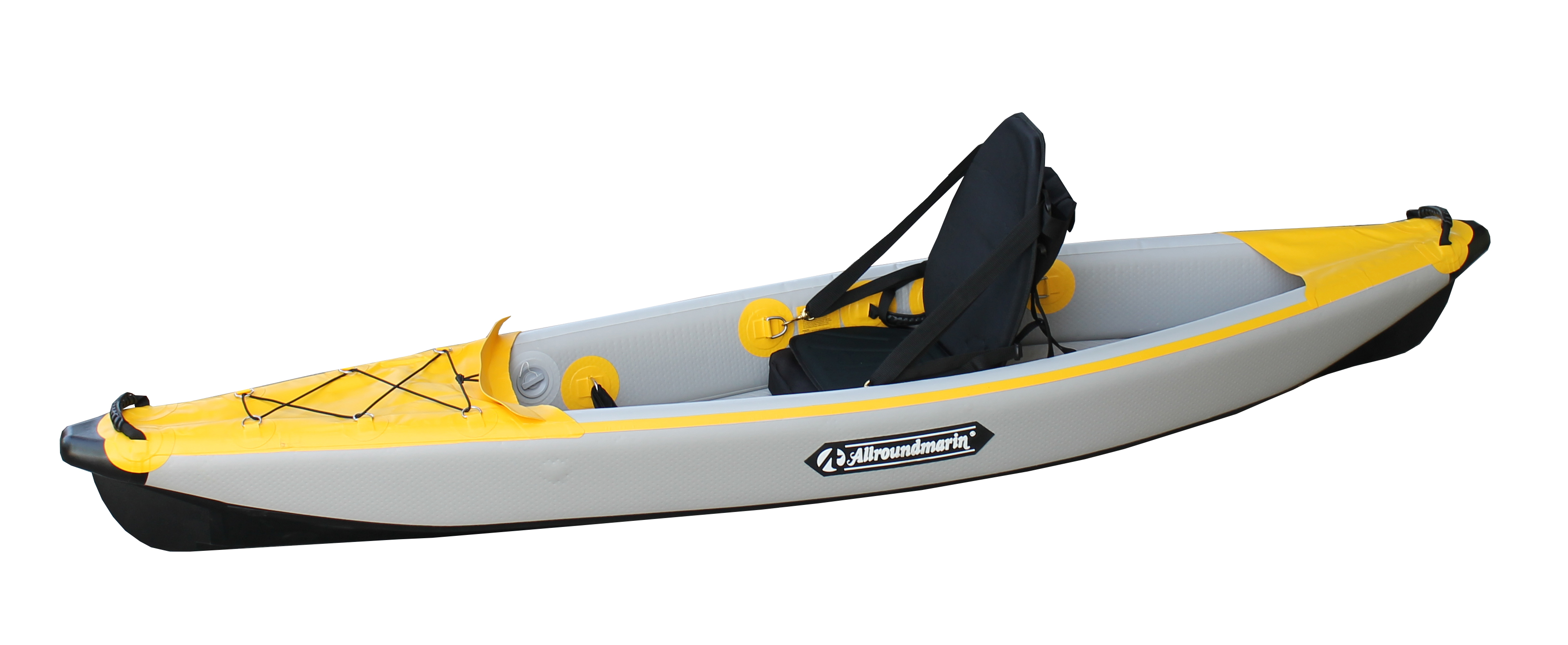 Allroundmarin Hartluft Single Kajak Flow S 290cm  grün rot gelb aufblasbar