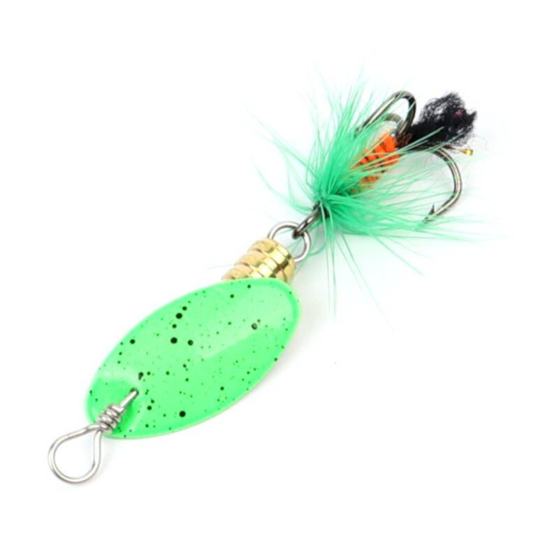 Major Fish Ultralight Spinner Köder mit Fliege Grün UV 5cm 3gramm