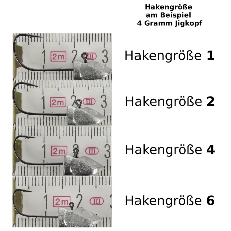 Jighead Jigkopf Barsch 5 Gramm, Größe 4, Bleikopf