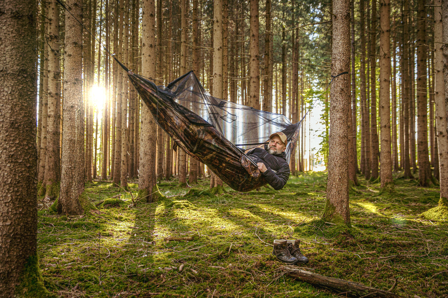 Die perfekte Hängematte für Angler und Backpacker Amazonas Moskito - Traveller Forest Design