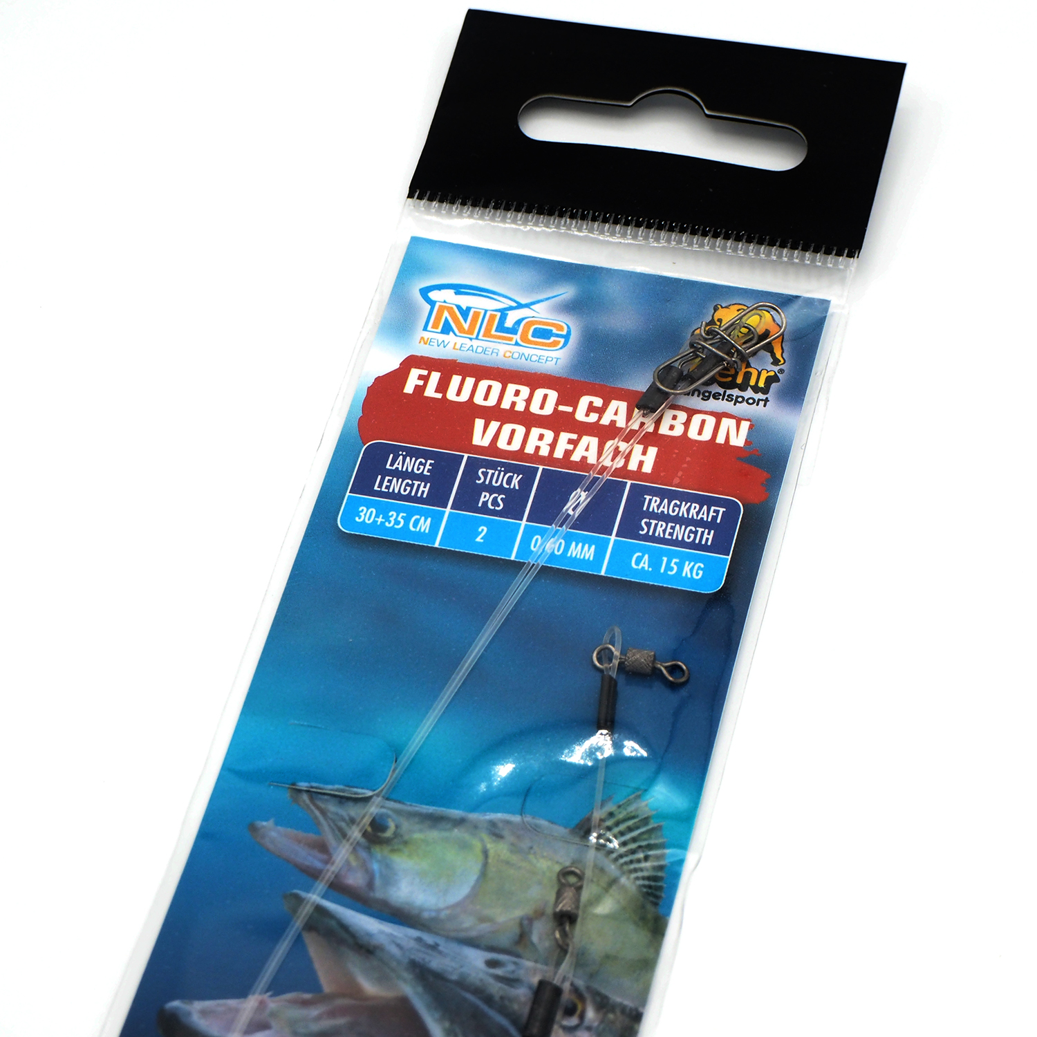 Behr NLC Fluorocarbon Vorfach 2 Stück 30 und 35cm 15kg Invisible